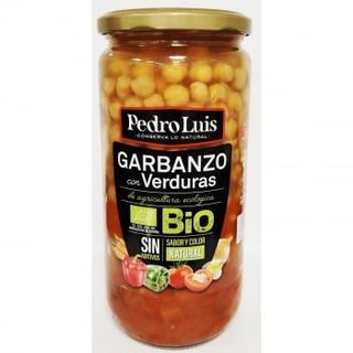 Garbanzos Cocidos Con Verduras Ecológicos Pedro Luis Sin Gluten 720 G.