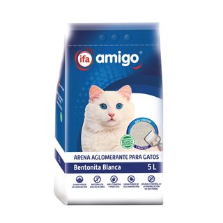 IFA AMIGO Arena Gatos Bentonita Blanca, 5L