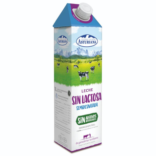 Leche Asturiana S/Lactosa Semidesnatada Brik 1 Litro