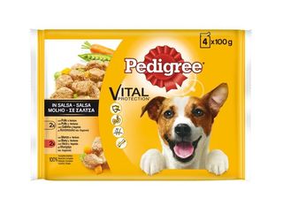 Pedigree Pollo Y Buey Con Verduras Salsa En Bolsita Para Perros - Multipack 0.4998Kg