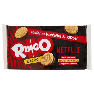 Ringo Cacao Biscotti Farciti con Crema Cacao Snack Merenda 6 porzioni, 330g Limited edition Netflix