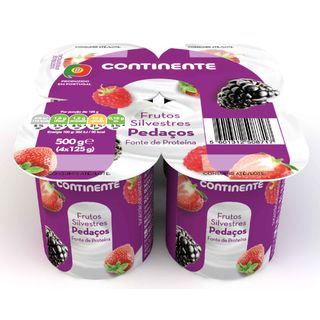 Iogurte Pedaços Frutos Silvestres Continente (emb. 500 gr (4 un))