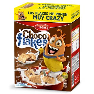 Galletas Rellenas De Arroz Inflado Chocolateado Cuétara Flakes Caja 520 G