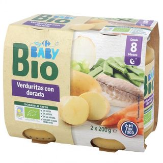 Pack Tarrito Verduras Dorada Carrefour Bio 2X200 Gr.