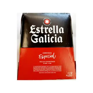 X Estrella Galicia Botella Pack 6 Uds 25 Cl.