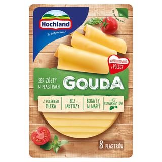 Hochland Ser żółty gouda w plastrach 135 g