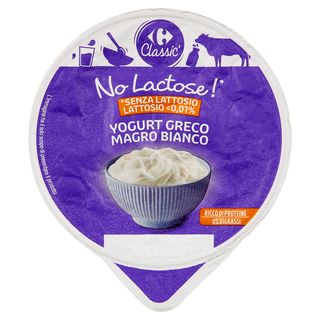 Carrefour Classic No Lactose!* Yogurt Greco Magro Bianco 170 g