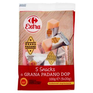 Carrefour Extra 5 Snacks di Grana Padano DOP 5 x 20 g