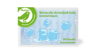 Auchan - Woreczki do kostek lodu. samozamykające - sztuka