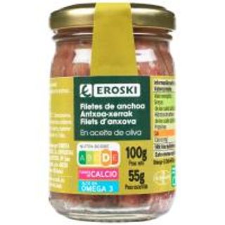 Anchoa En Aceite De Oliva Eroski Frasco 55 Gr. (25527979)