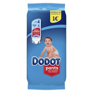 Pañales Pants Talla 4 de 9 a 15Kg - Dodot - 33 unidades 8001841677156