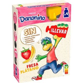 DANONE Danonino Pouch De Fresa Y Plátano 4X70 G