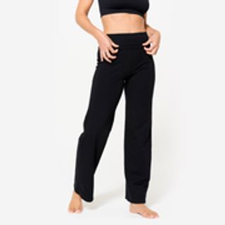 Pantalón Yoga Suave Mujer Negro Ultra Talle Alto.XS / W26 L30 Negro