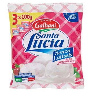 Galbani Santa Lucia Mozzarella Senza Lattosio 3 X 100 G