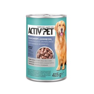 Activ Pet Karma dla psa z kurczakiem i jagnięciną w sosie 415 g