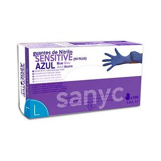 Guante Nitrilo Sensitive Azul Talla Grande 100 Un Sanyc (8431026002730)