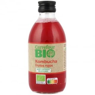 Té Verde Fermentado Con Concentrado De Fresa Y Arándano Ecológico Carrefour Bio 250 Ml.