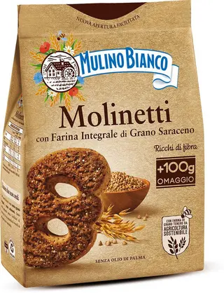 Mulino Bianco Molinetti Biscotti Con Farina Integrale Di Grano Saraceno 800G - 180299
