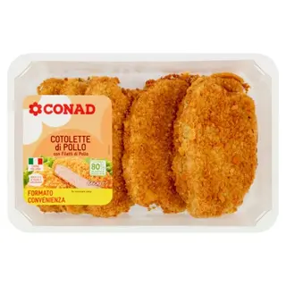 CONAD Cotolette di Pollo Formato Convenienza 660 g - 8003170077898