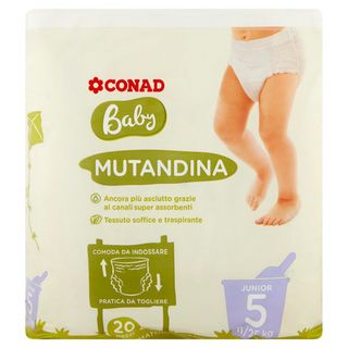 CONAD Baby Mutandina Junior 5 11/25 kg 20 pz - 8003170089631