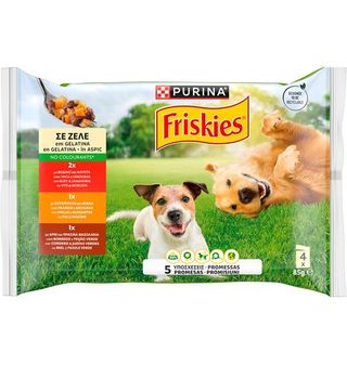 Comida Perro Friskies En Gelatina 4X85 G