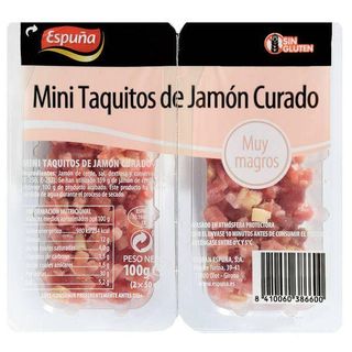 Mini Taquitos De Jamón Curado Espuña, Bandeja 90 Gr. (21245451)