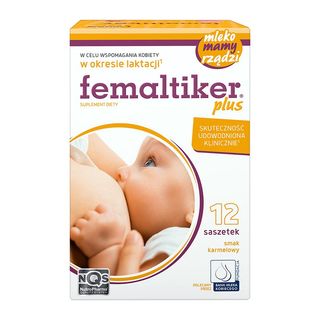 Femaltiker Plus, smak karmelowy, proszek w saszetkach, 12 sz