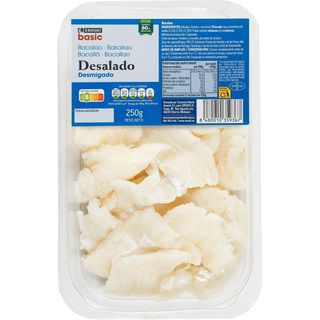 Bacalao Desalado Desmigado Eroski Basic, Bandeja 250 G (26141564)