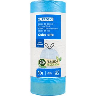 Bolsa De Basura Cubo Alto 30 L Eroski, Pack 20 Uds (25564493)