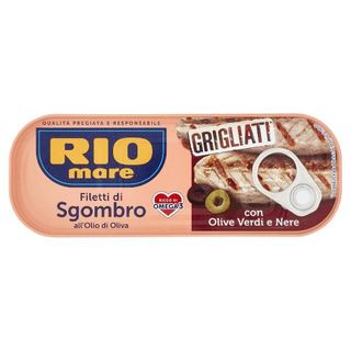 Rio mare Filetti di Sgombro all'Olio di Oliva con Olive Verdi e Nere Grigliati* 120 g