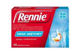 Rennie Antacidum 680 mg + 80 mg 48 tabletek