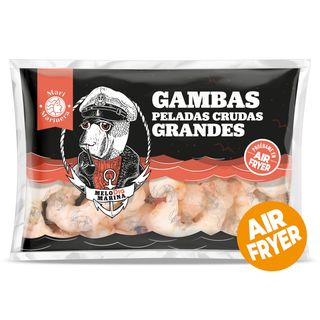 Gambas Peladas Y Crudas Grandes Mari Marinera De Dia Bolsa 350 G