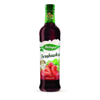 Herbapol syrop owocowy suplement diety truskawka z witaminami .C, D, B6 i cynkiem 500 ml