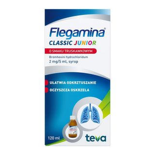 Flegamina Junior o smaku truskawkowym, (2 mg / 5 ml), syrop,