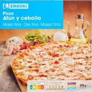 Pizza Masa Fina De Atún-Cebolla Eroski, Caja 370 G (8452260)