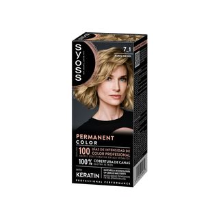 Tinte Permanente 7.1 Rubio Medio Syoss (306105)