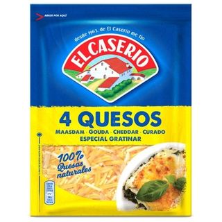 Queso El Caserío Rallado Especial Gratinar 4 Quesos 120 G