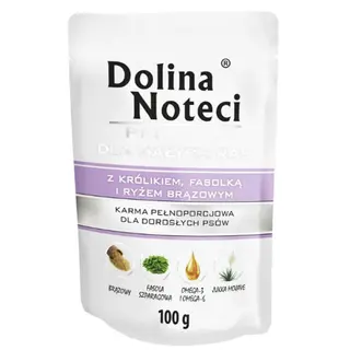 Dolina Noteci Karma mokra dla psów z królikiem, fasolką i ryżem brązowym 100 g