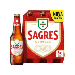 CERVEJA C/ALC T/P SAGRES 6X33CL
