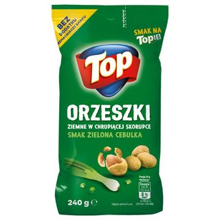 TOP Orzeszki ziemne smażone, zielona cebulka, 240 g