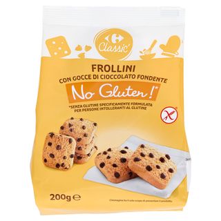 Carrefour Classic Frollini Con Gocce Di Cioccolato Fondente No Gluten!* 200 G