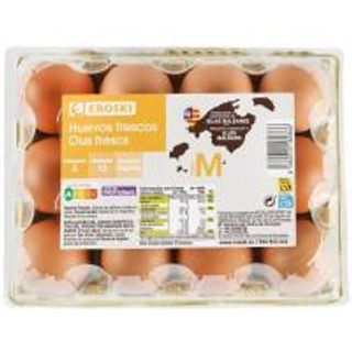 Huevos M Baleares Eroski, Cartón 1 Docena (18833376)