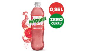 Mirinda Zero Cukru - Napój gazowany o smaku różowego grejpfruta - 850 ml
