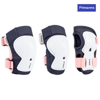 Protecciones Patines Rodilleras Coderas Y Muñequeras Niños Oxelo Play Rosa S Azul
