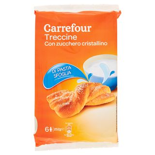 Carrefour Treccine con zucchero cristallino 6 x 42 g