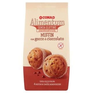 CONAD Alimentum Senza Glutine Muffin con gocce di cioccolato 4 x 60 g - 8003170041820