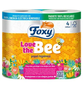 Papel Higiénico Foxy Love The Bee 4 Uds.