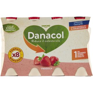 Danacol Yogurt Da Bere Riduce Il Colesterolo Grazie Agli Steroli Vegetali Gusto Fragola 8X100G