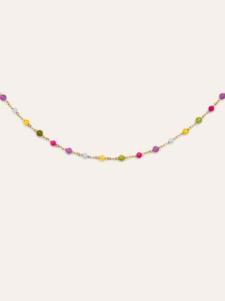 Collar Stella Color Acero Baño Oro