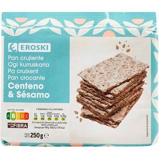 Pan De Centeno Y Sésamo Eroski Paquete 250 Gr. (24147233)